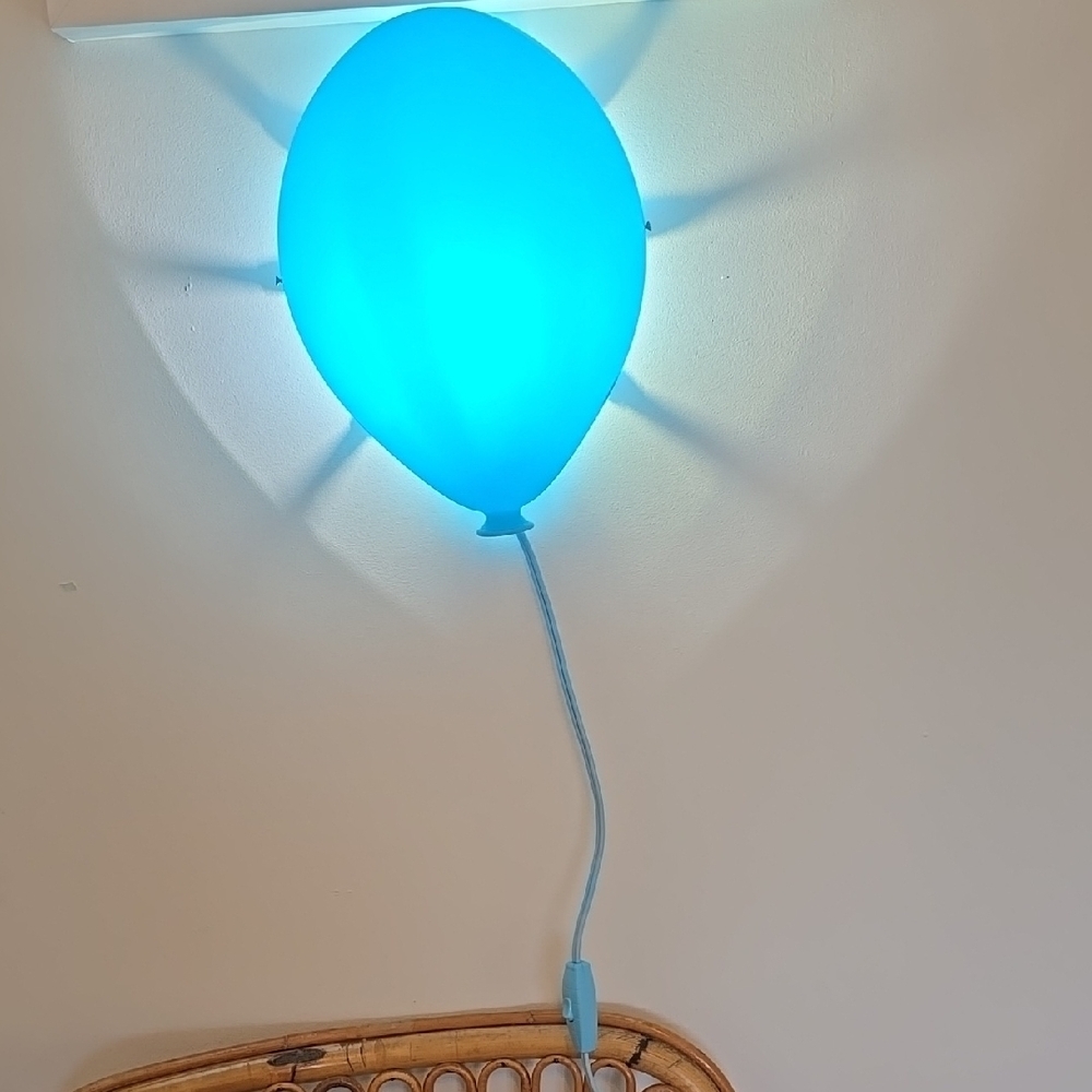 Vintage IKEA Blue Balloon Wall Lamp